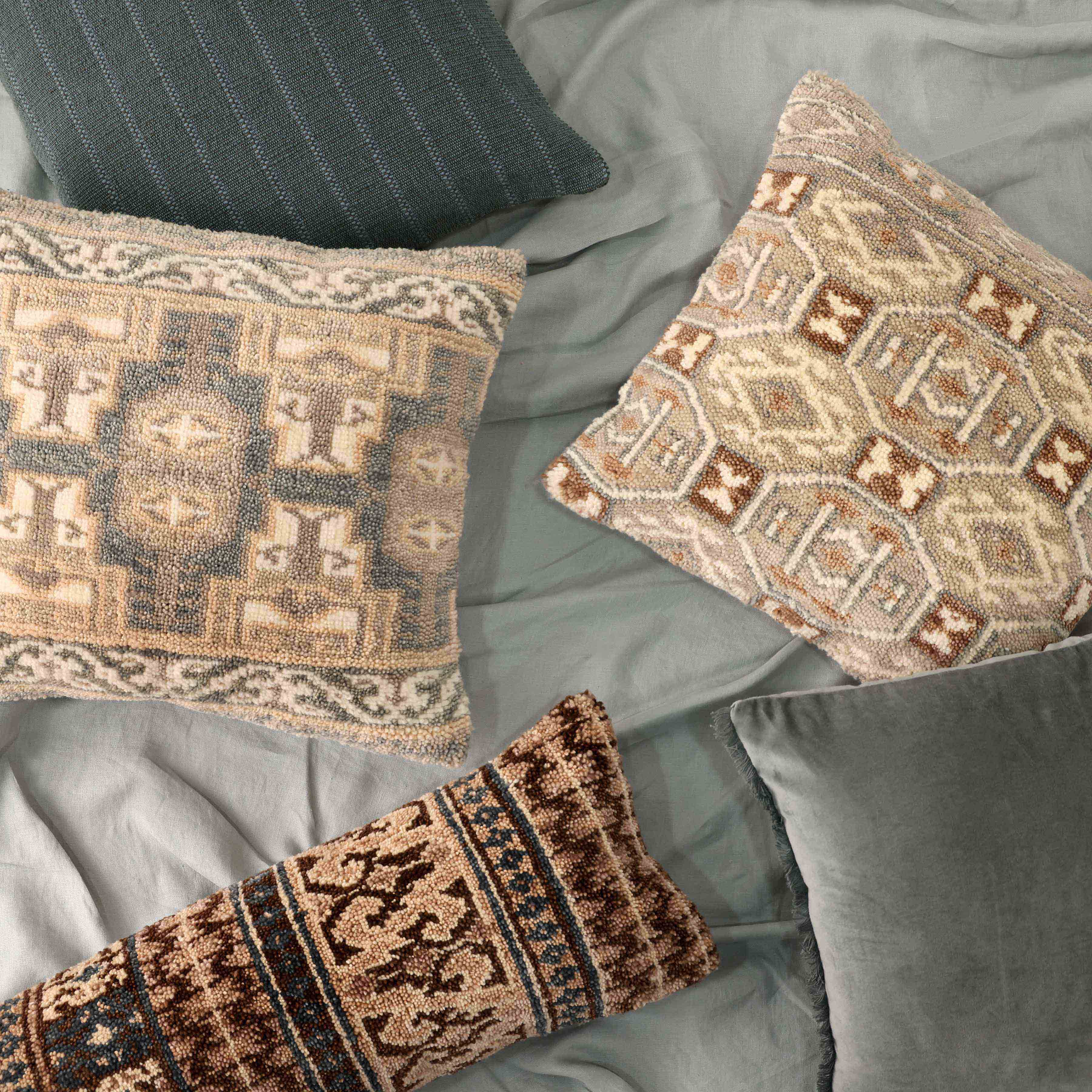 Calista Hand-Knotted Lumbar Pillow - Image 4