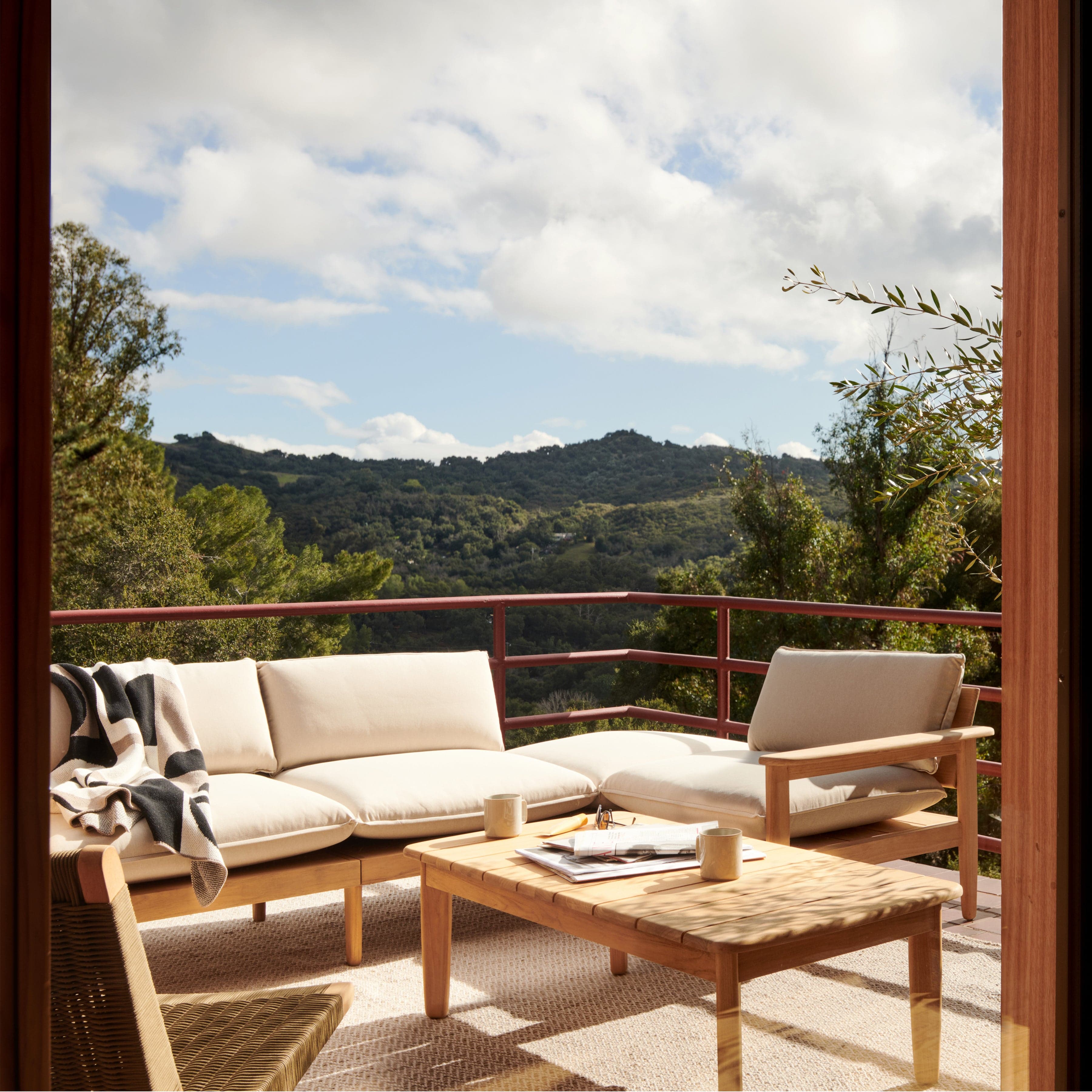 Dunes Teak Ottoman - Image 6