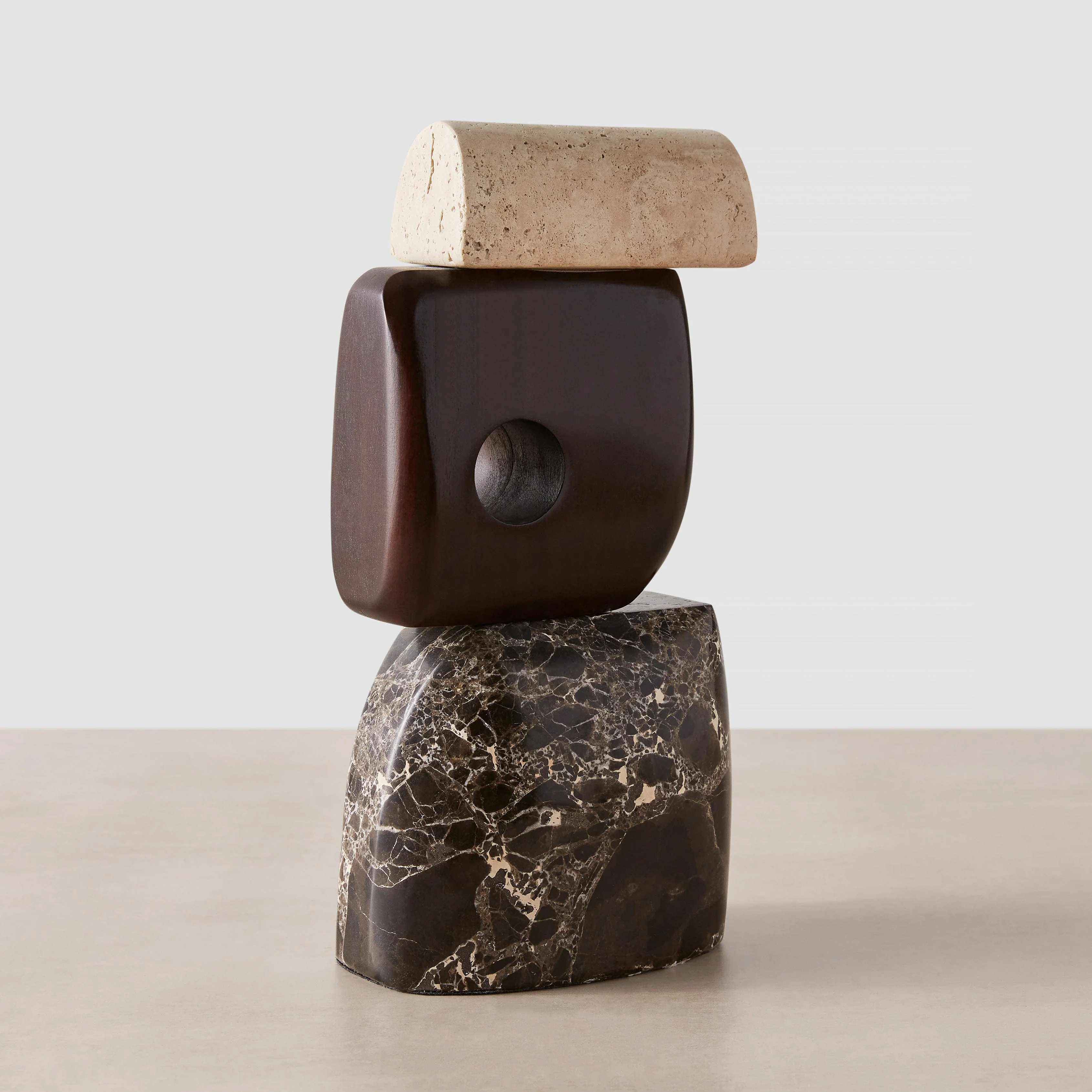 Hari Stone and Wood Sculpture - Image 4