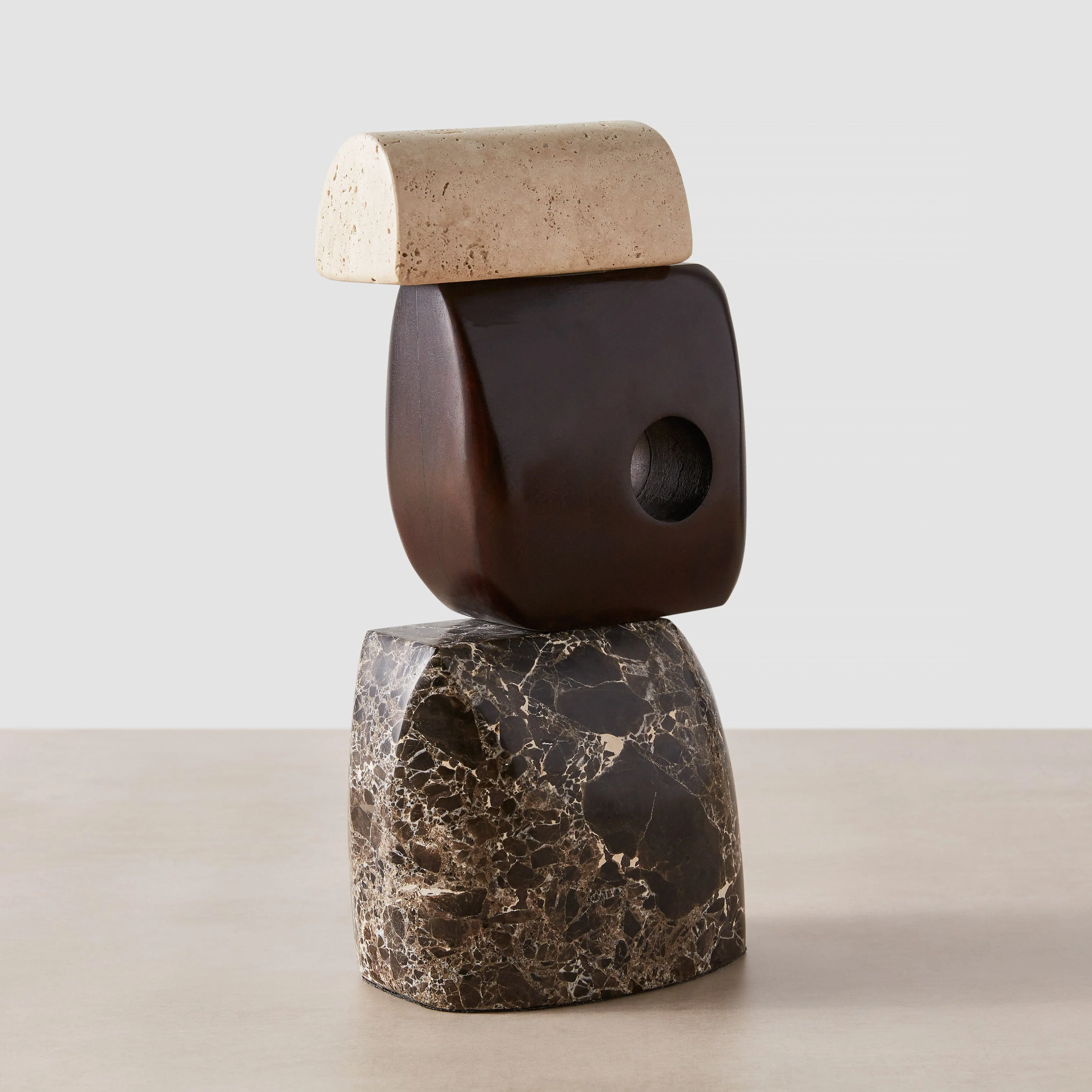 Hari Stone and Wood Sculpture - Image 5