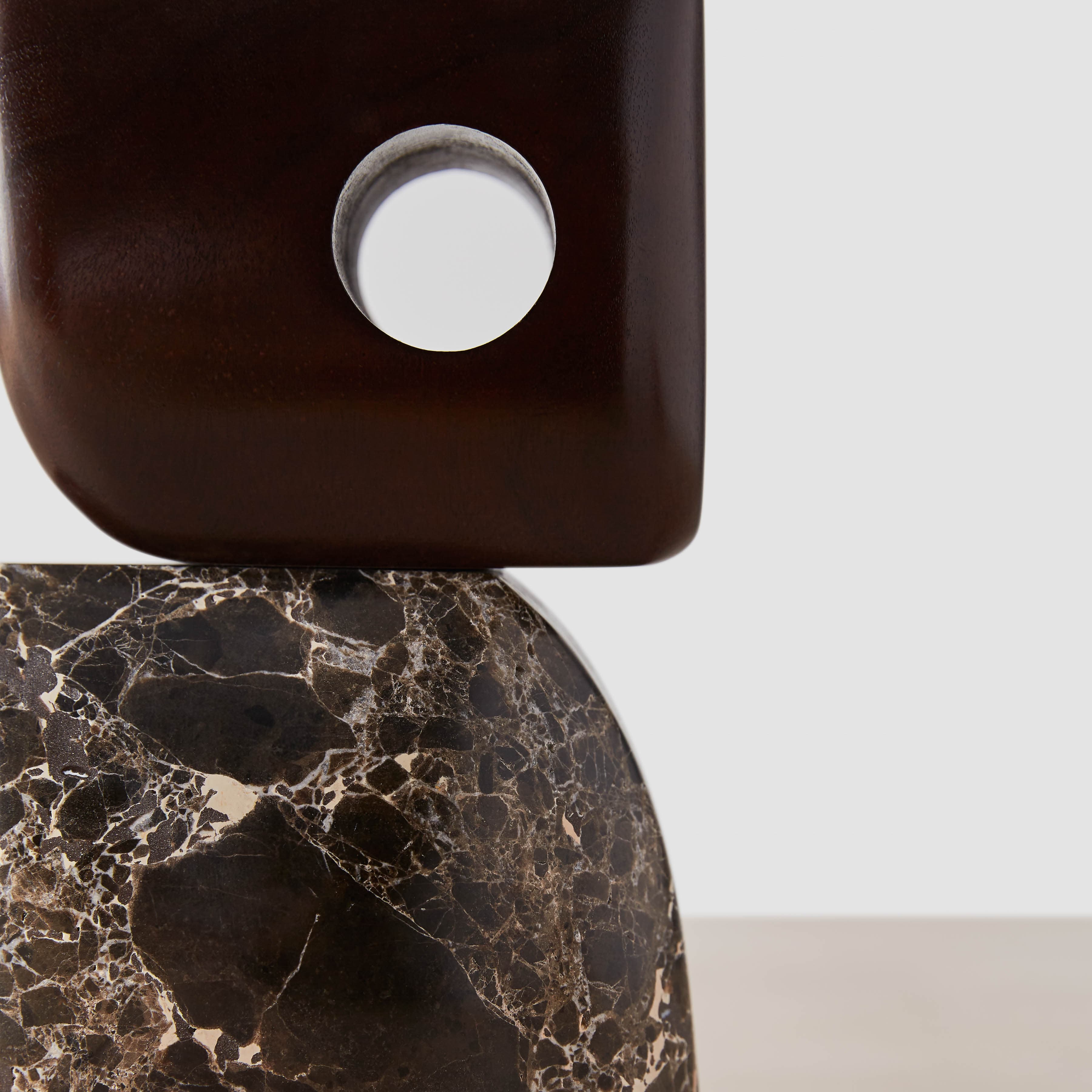 Hari Stone and Wood Sculpture - Image 8