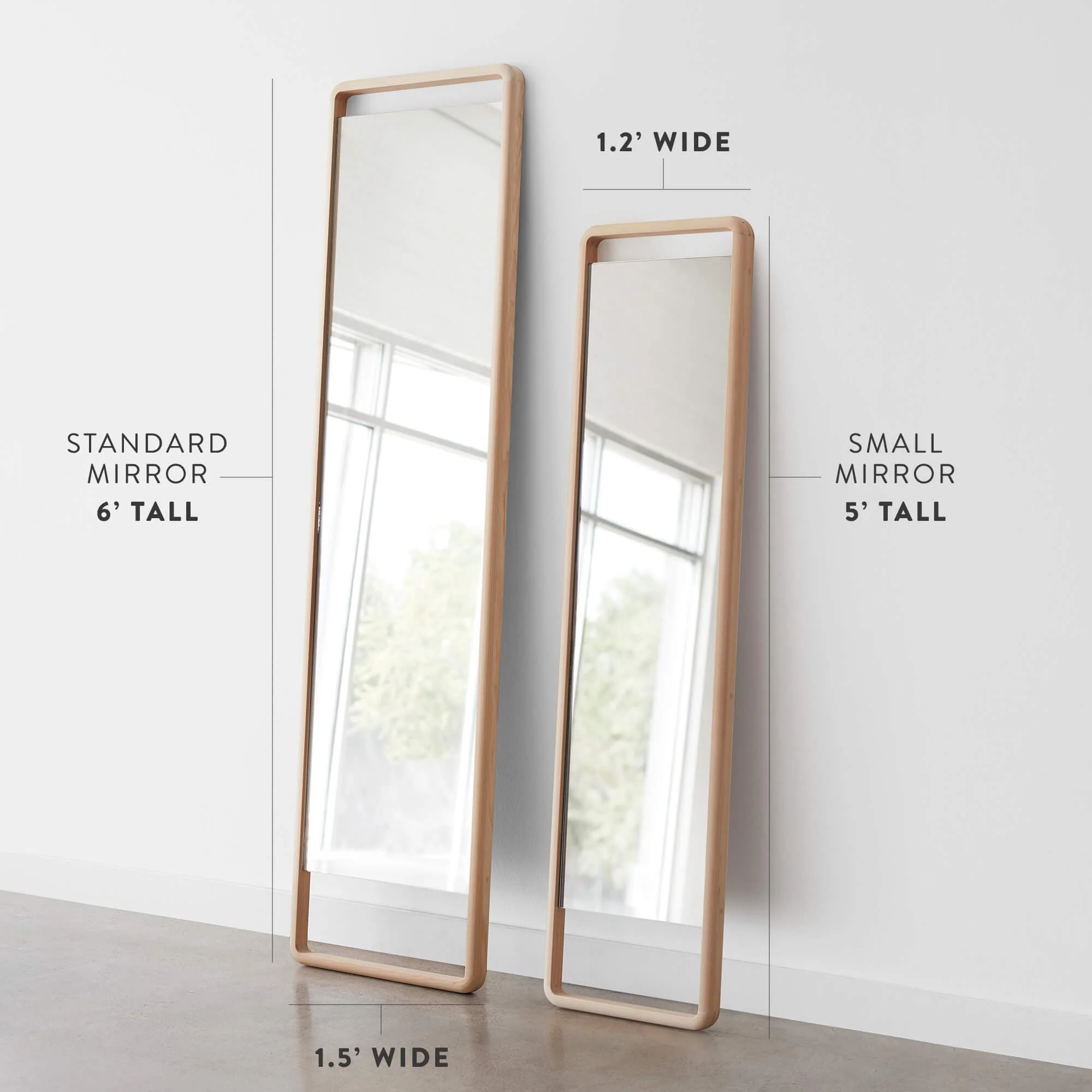 Hinoki Wood Floor Mirror - Image 4
