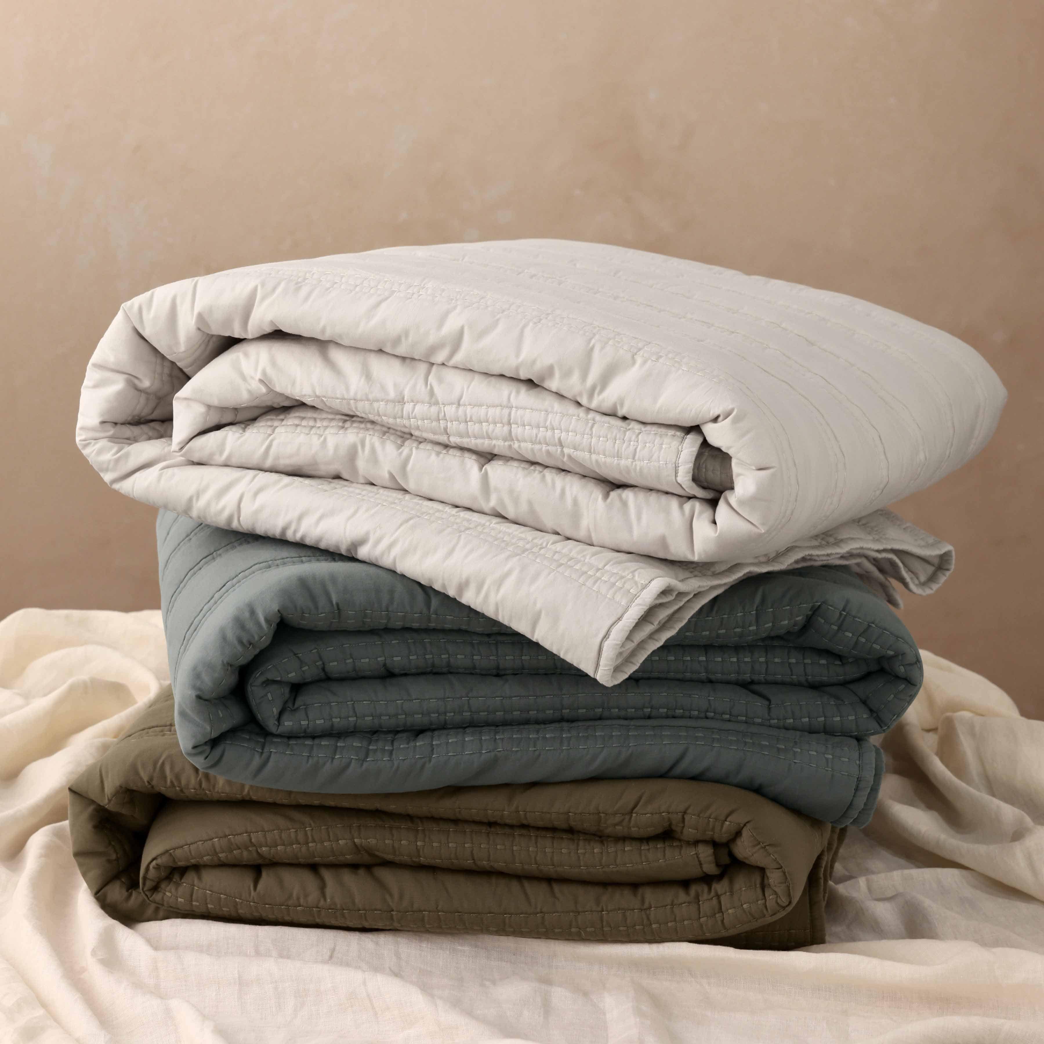 Organic Stonewashed Percale Channel Quilt - Image 10