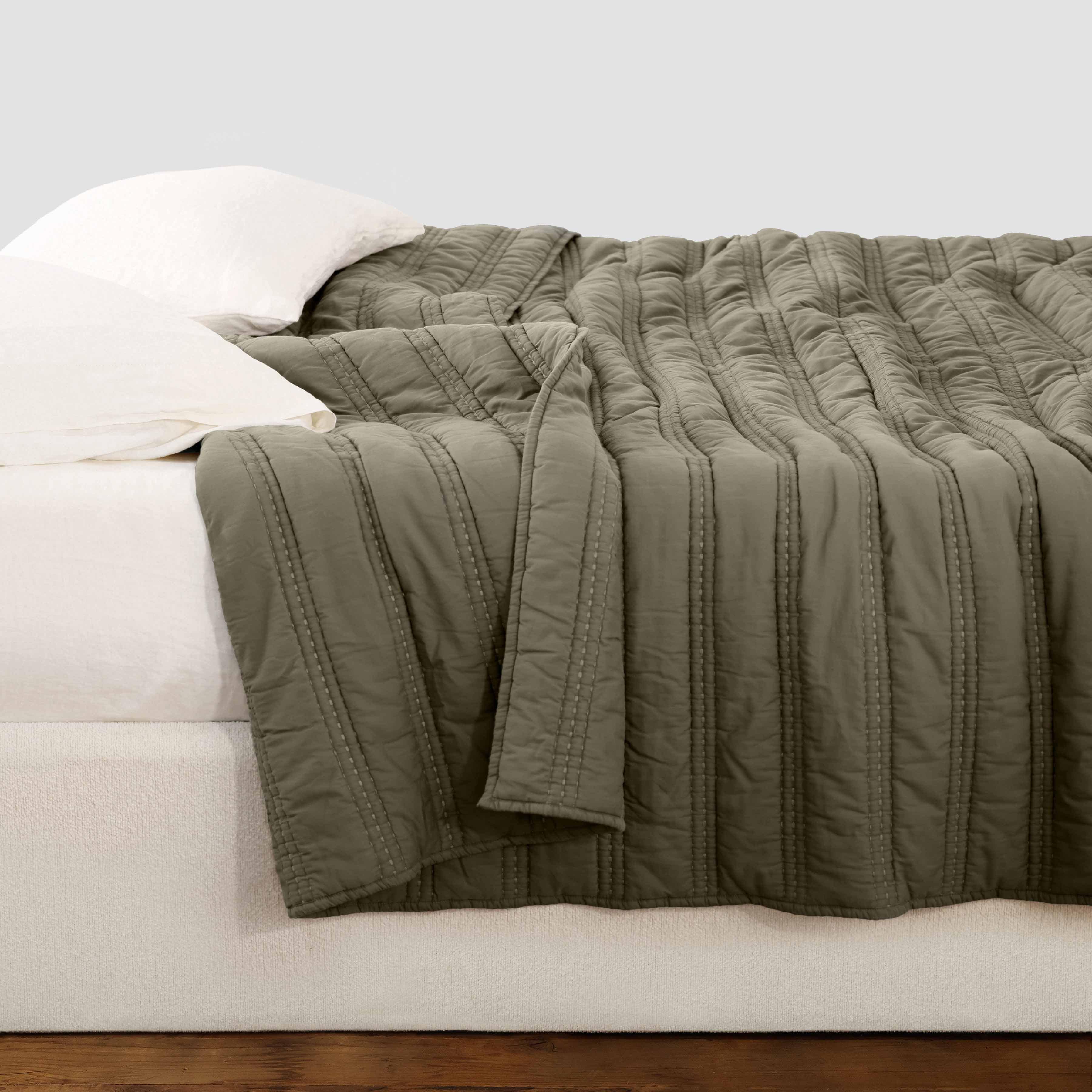 Organic Stonewashed Percale Channel Quilt - Image 3