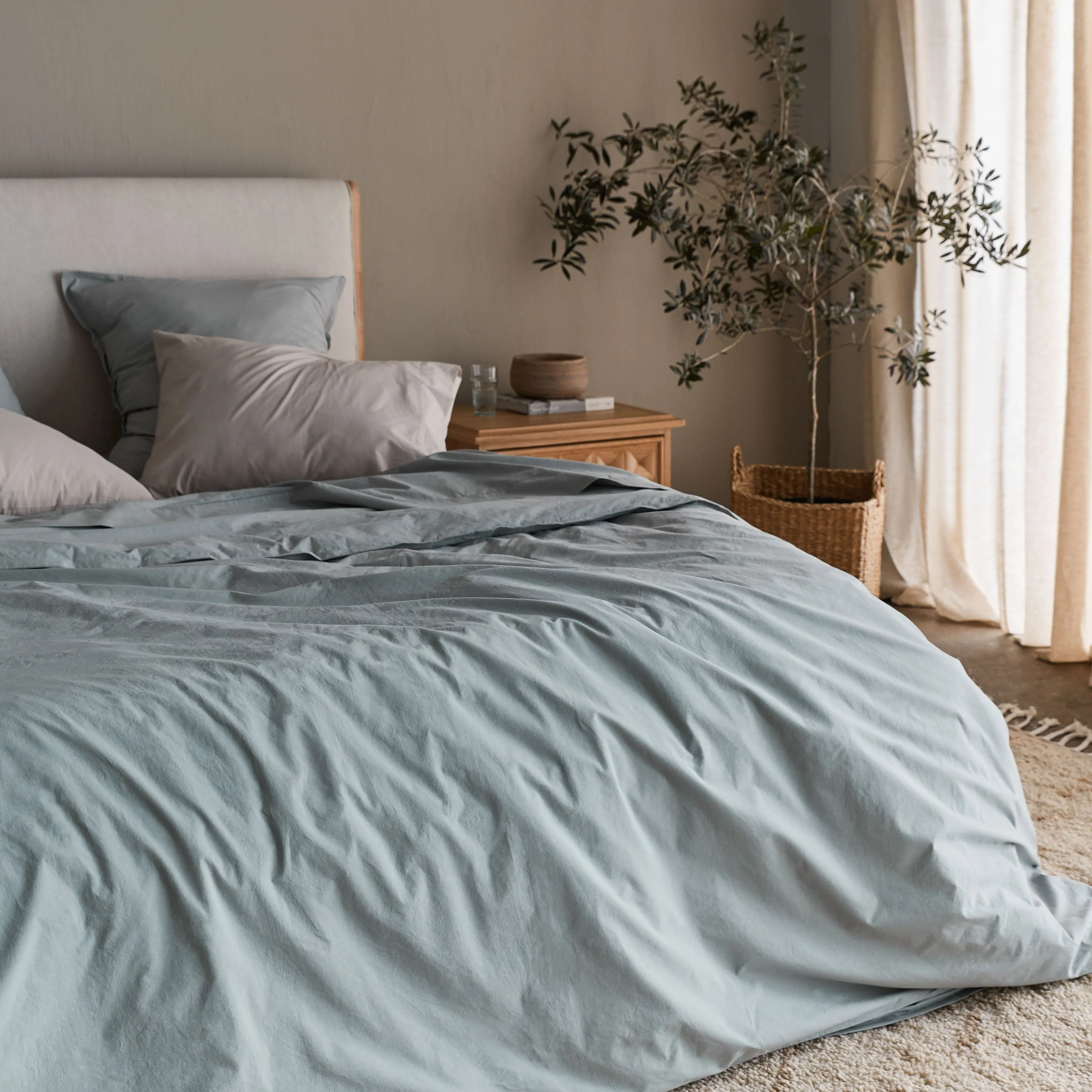 Stonewashed Organic Cotton Percale Duvet Cover - Image 17