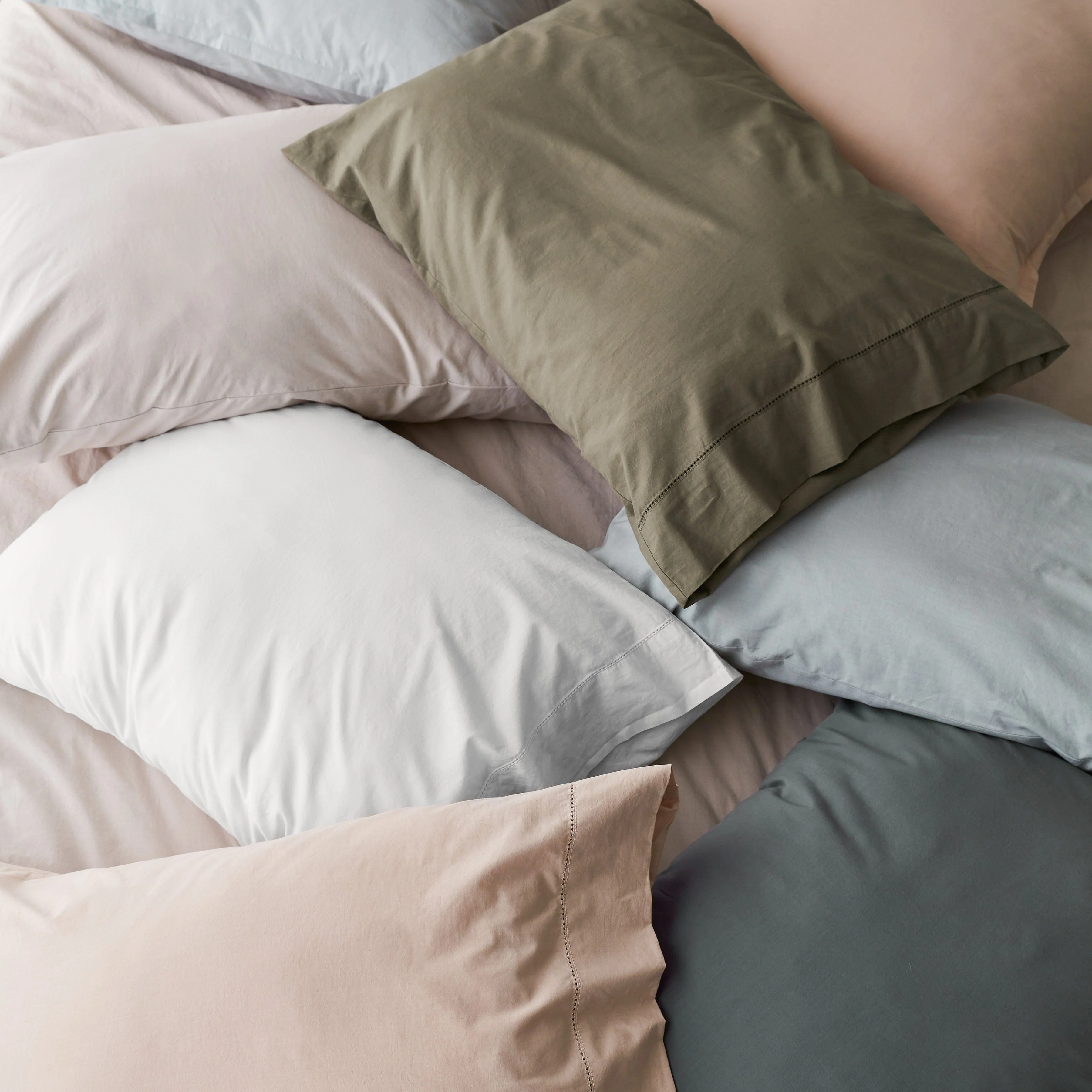 Stonewashed Organic Cotton Percale Pillowcases - Image 14