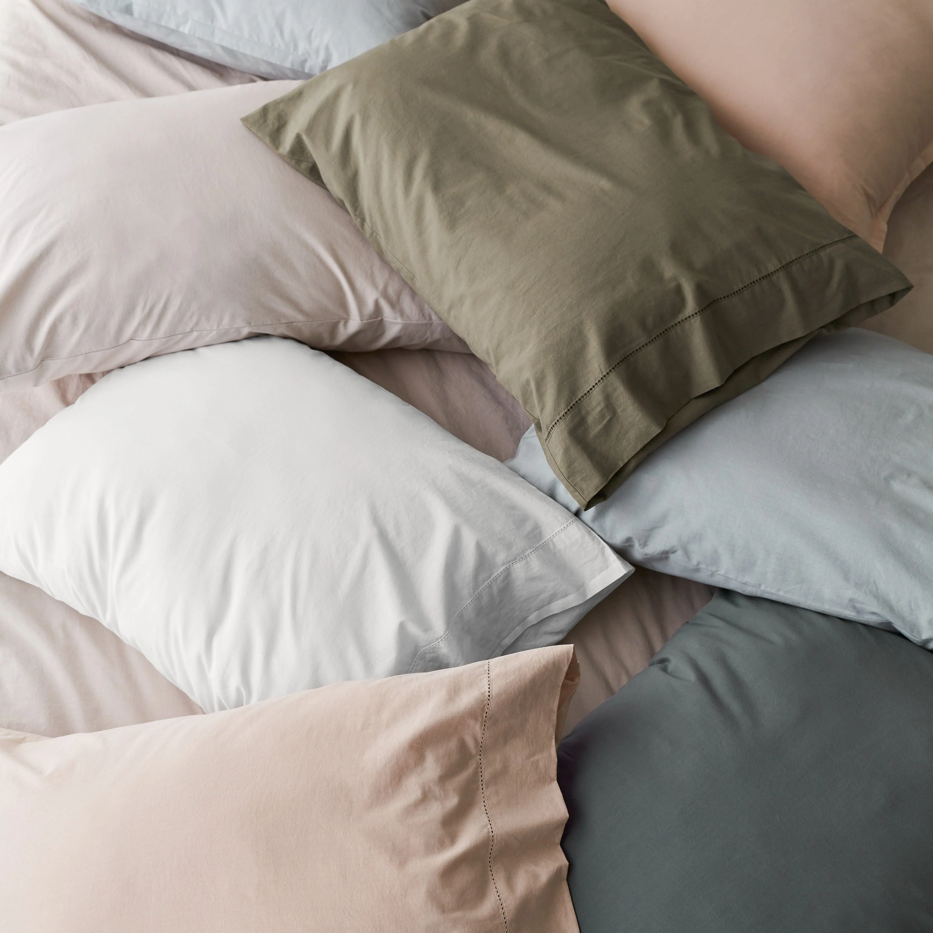 Stonewashed Organic Cotton Percale Pillowcases - Image 19