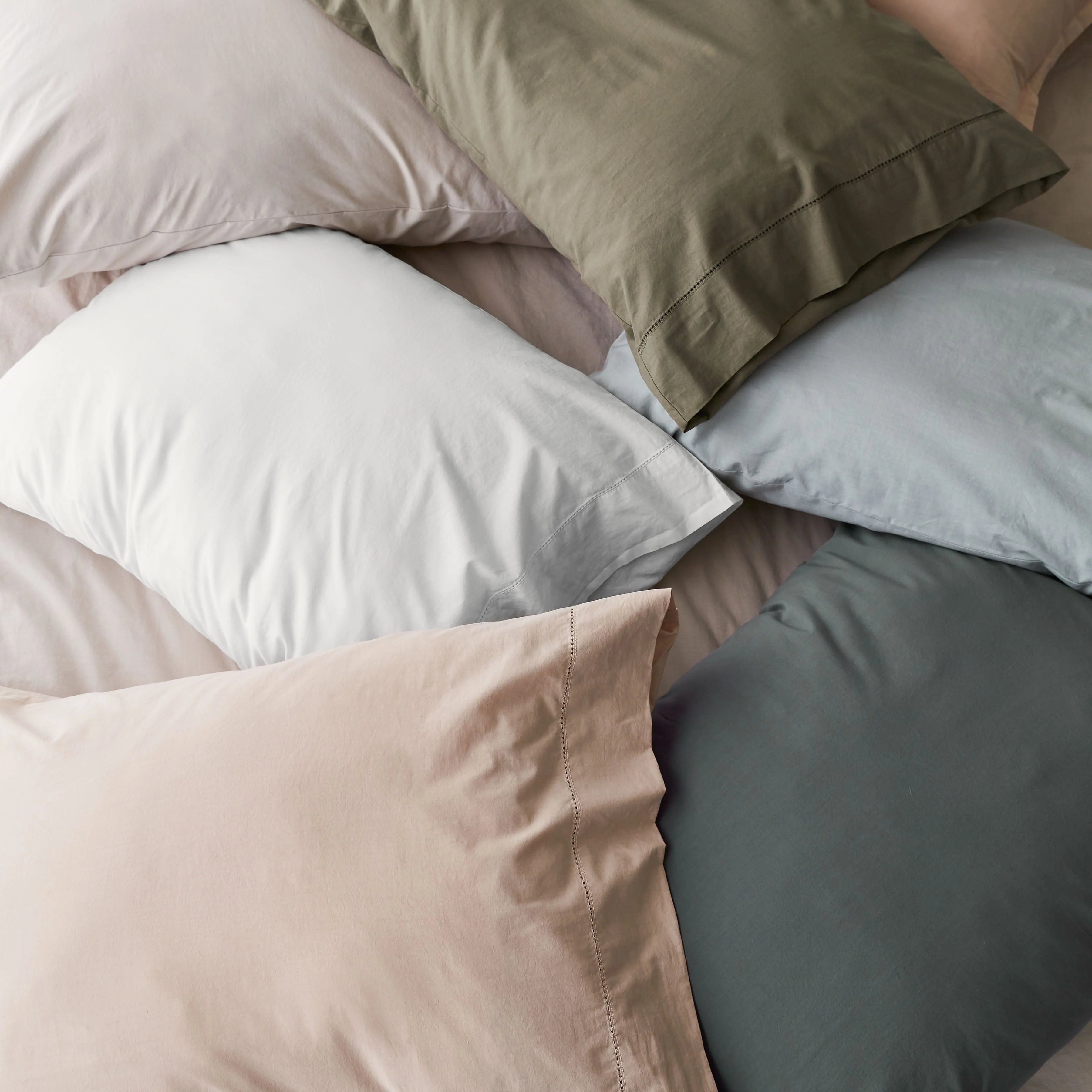 Stonewashed Organic Cotton Percale Pillowcases - Image 24