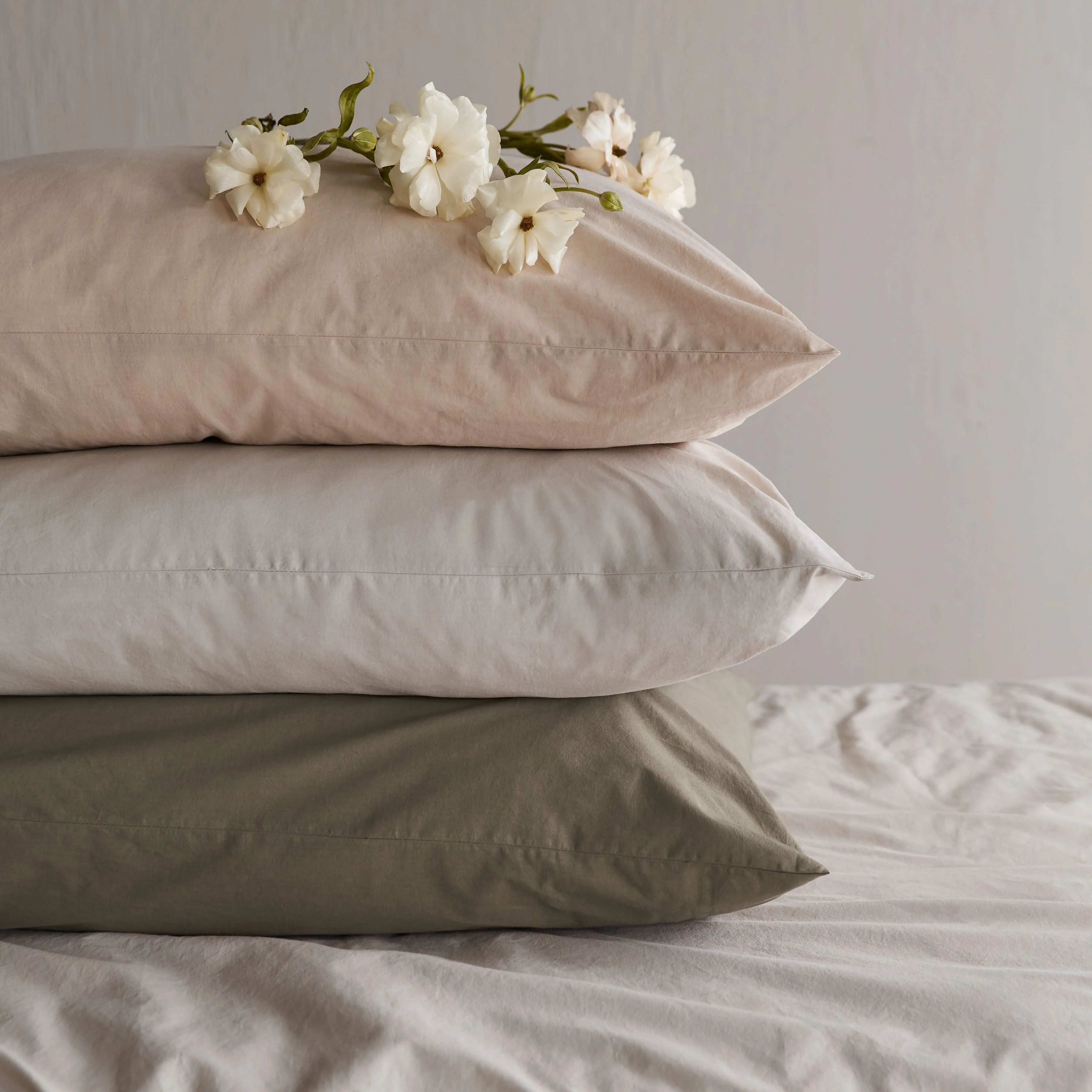 Stonewashed Organic Cotton Percale Pillowcases - Image 31