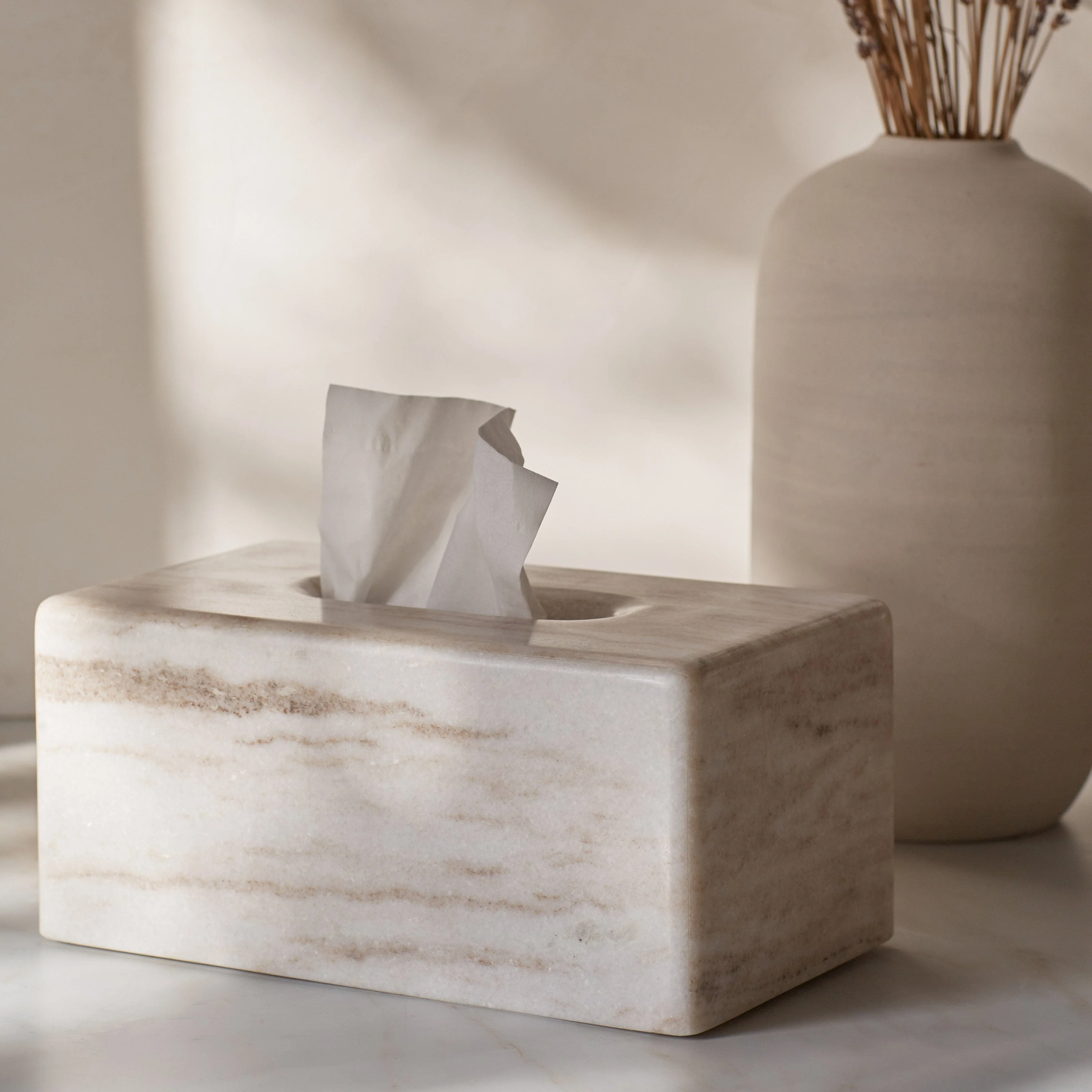 Riya Marble Tissue Box - Image 2