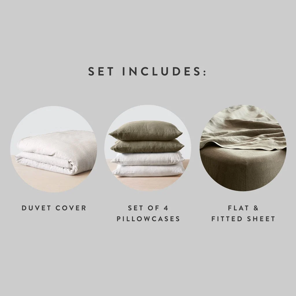 Stonewashed Linen Bed Bundle - Earth Series - Image 5