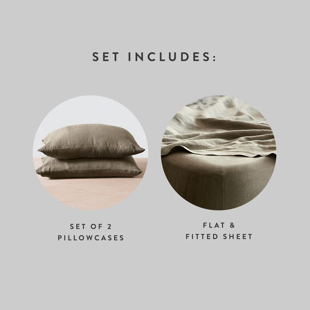 Stonewashed Linen Sheet Set - Image 12