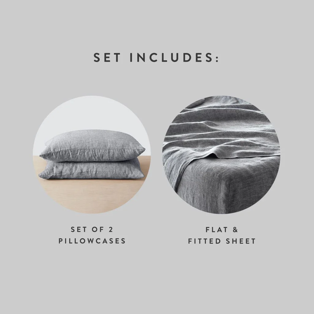 Stonewashed Linen Sheet Set - Image 39