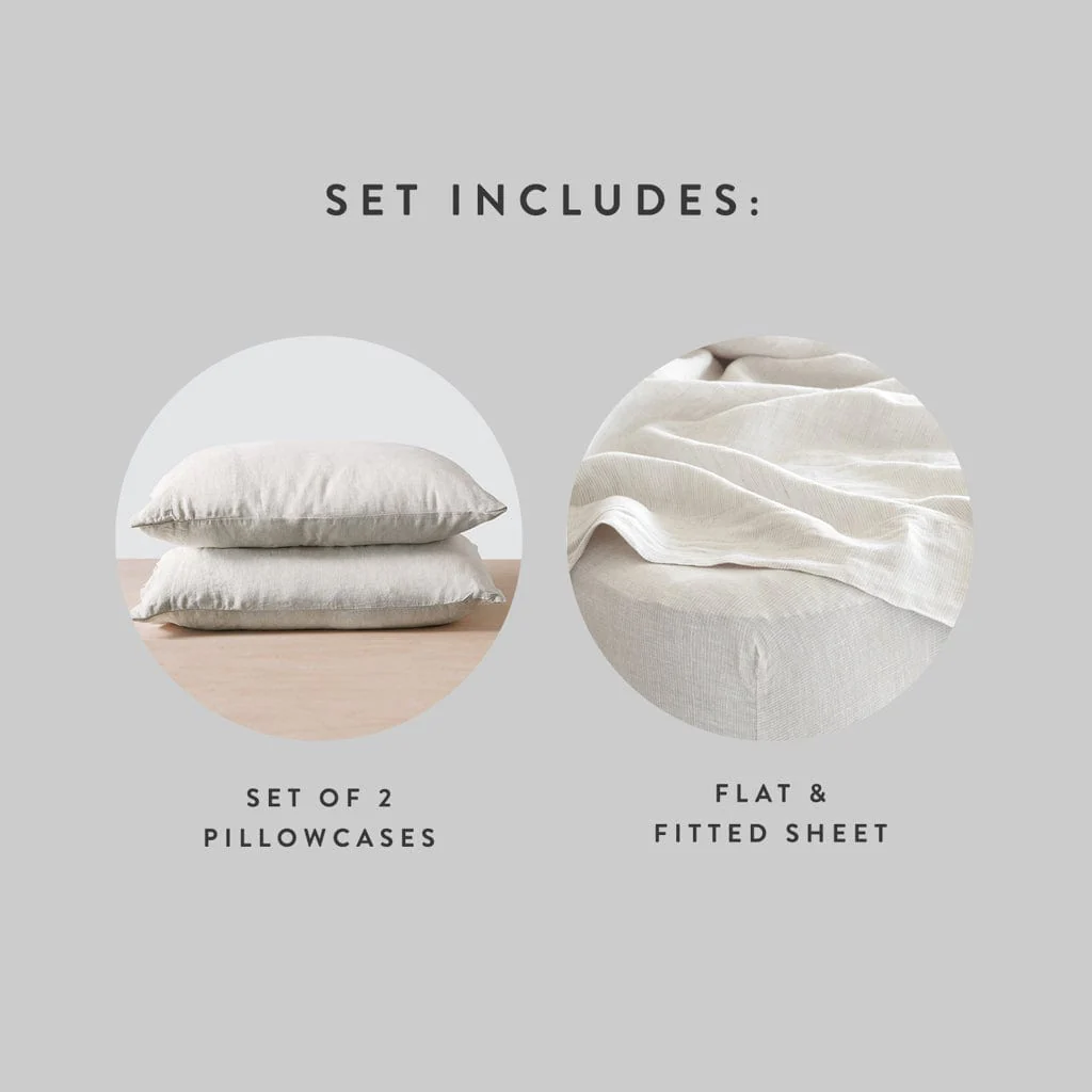 Stonewashed Linen Sheet Set - Image 48
