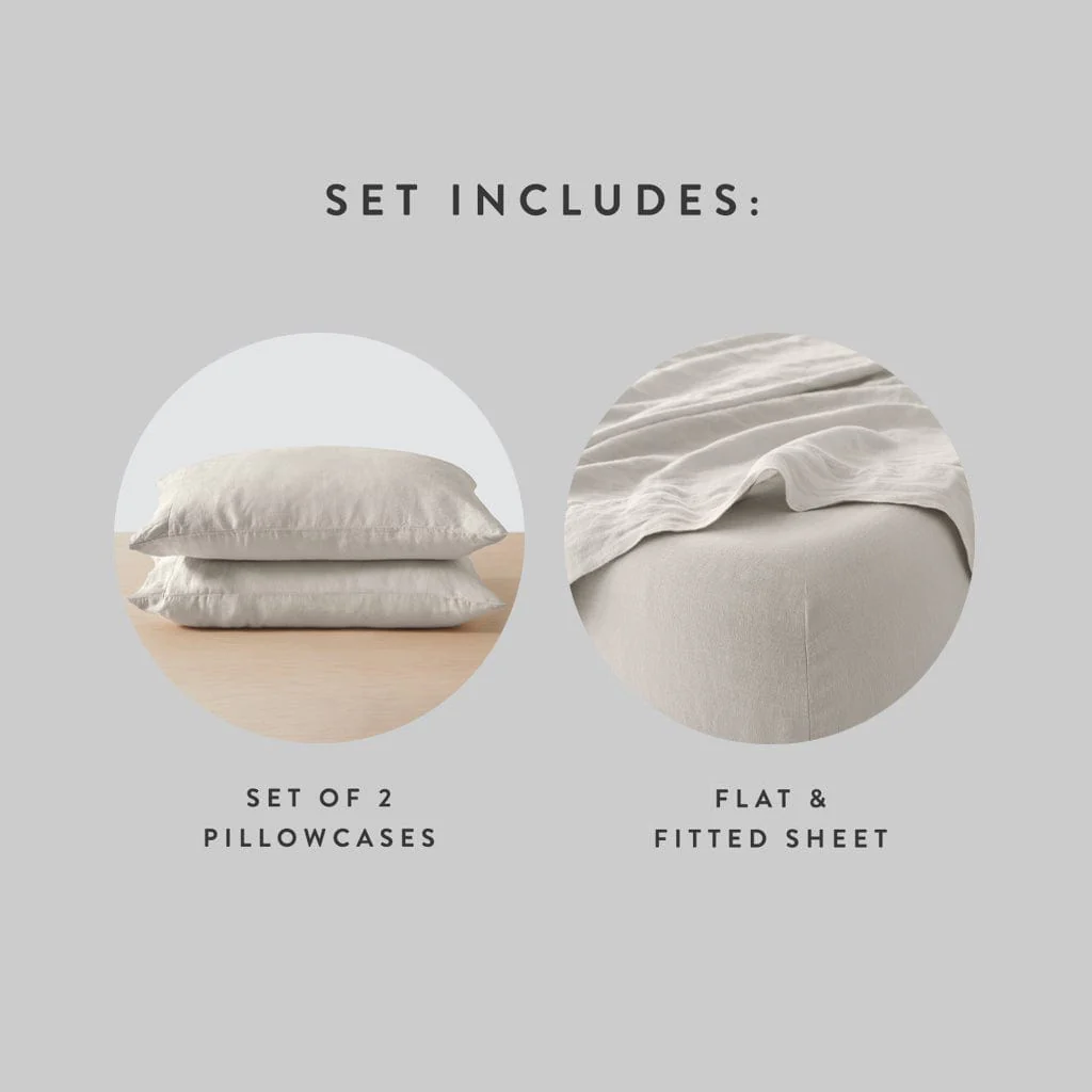 Stonewashed Linen Sheet Set - Image 5