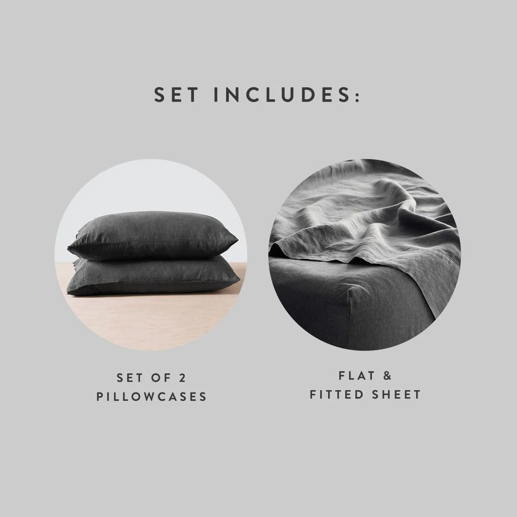 Stonewashed Linen Sheet Set - Image 56