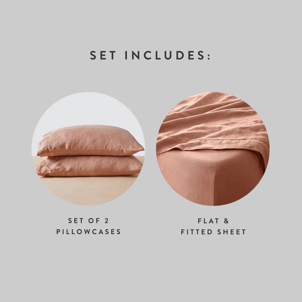 Stonewashed Linen Sheet Set - Image 61