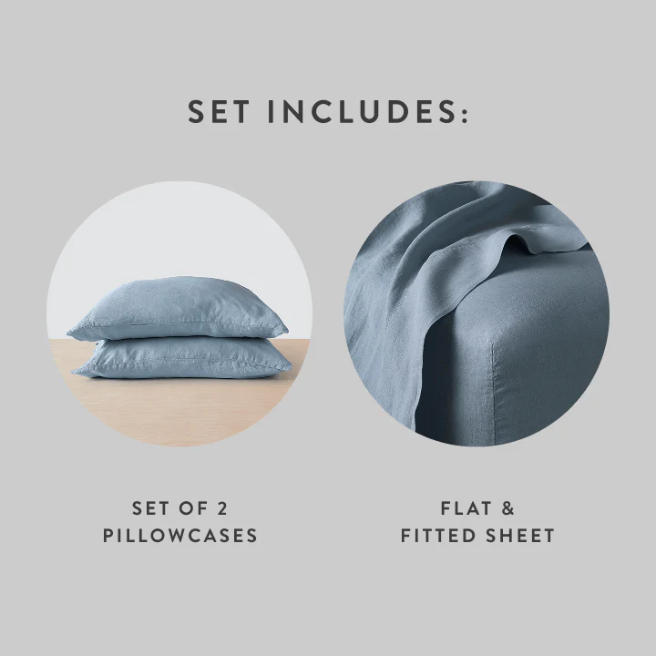 Stonewashed Linen Sheet Set - Image 93