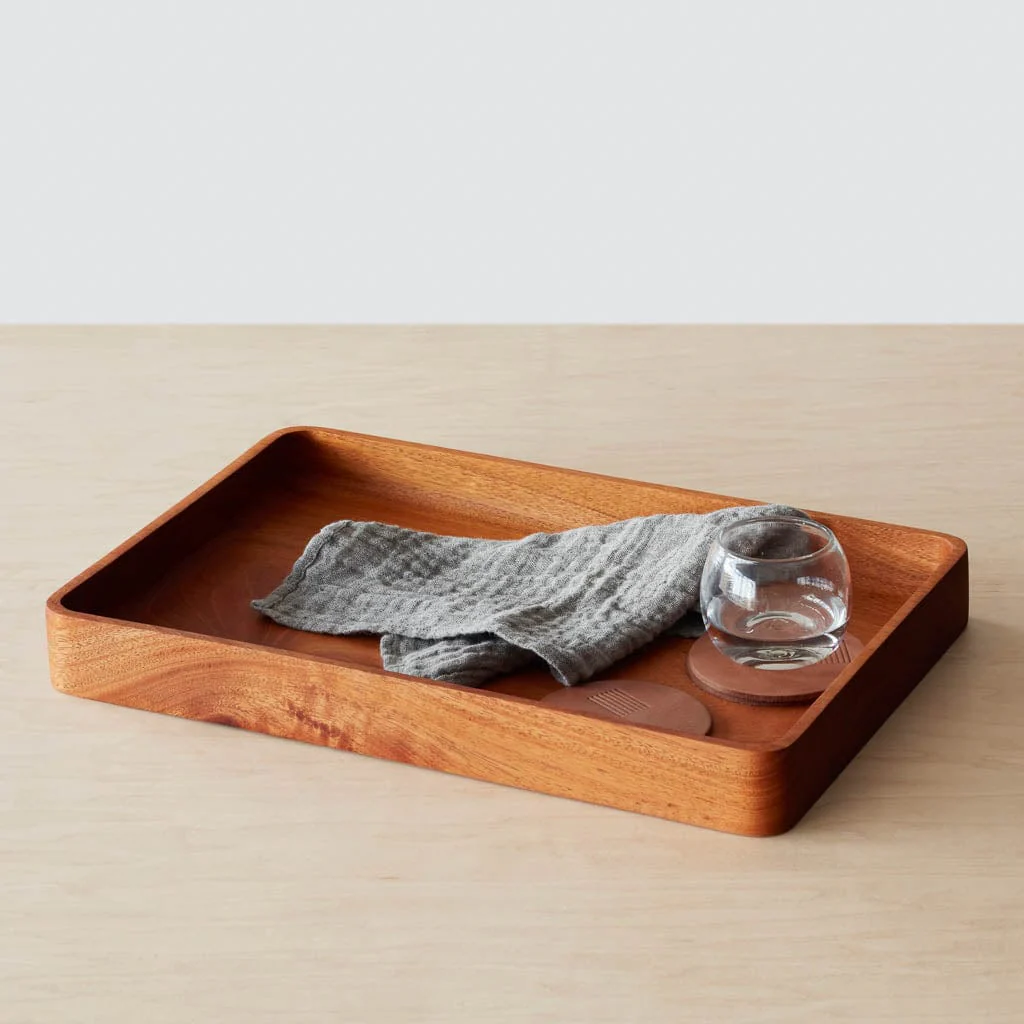 Tikal Rectangular Wood Tray - Image 3