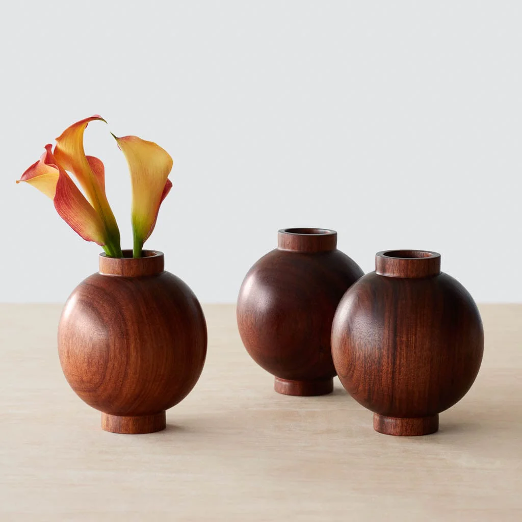 Tikal Wood Bud Vase - Image 3
