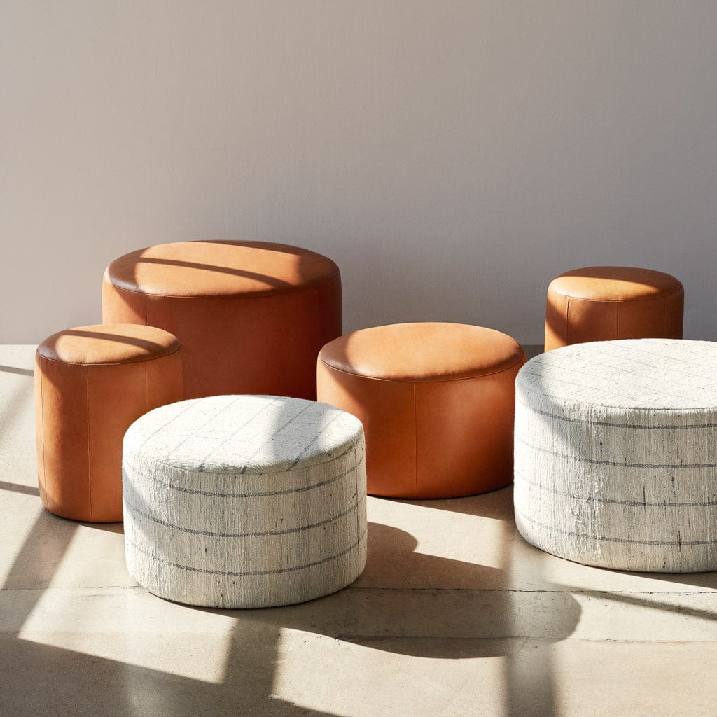 Torres Round Leather Ottoman - Medium & Large - Image 12