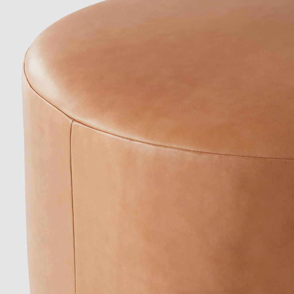 Torres Round Leather Ottoman - Medium & Large - Image 20