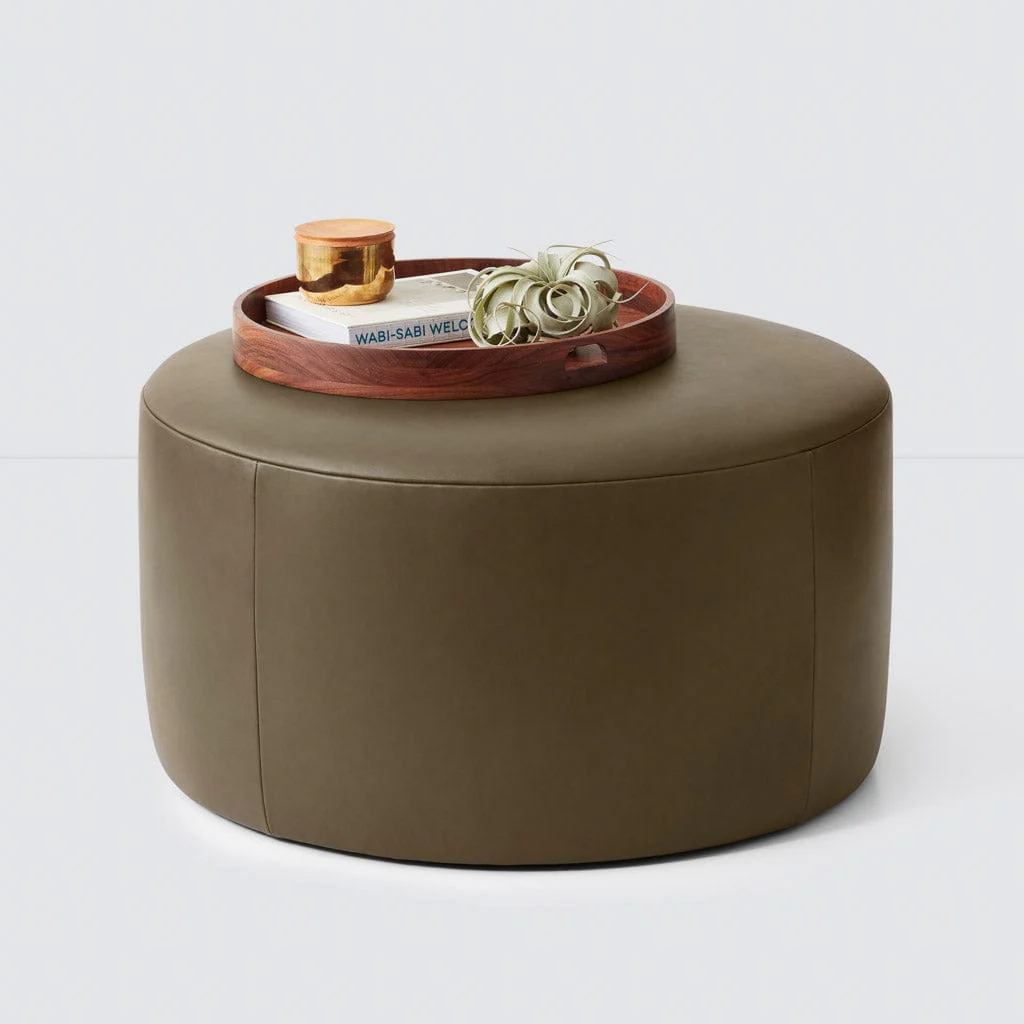 Torres Round Leather Ottoman - Medium & Large - Image 26