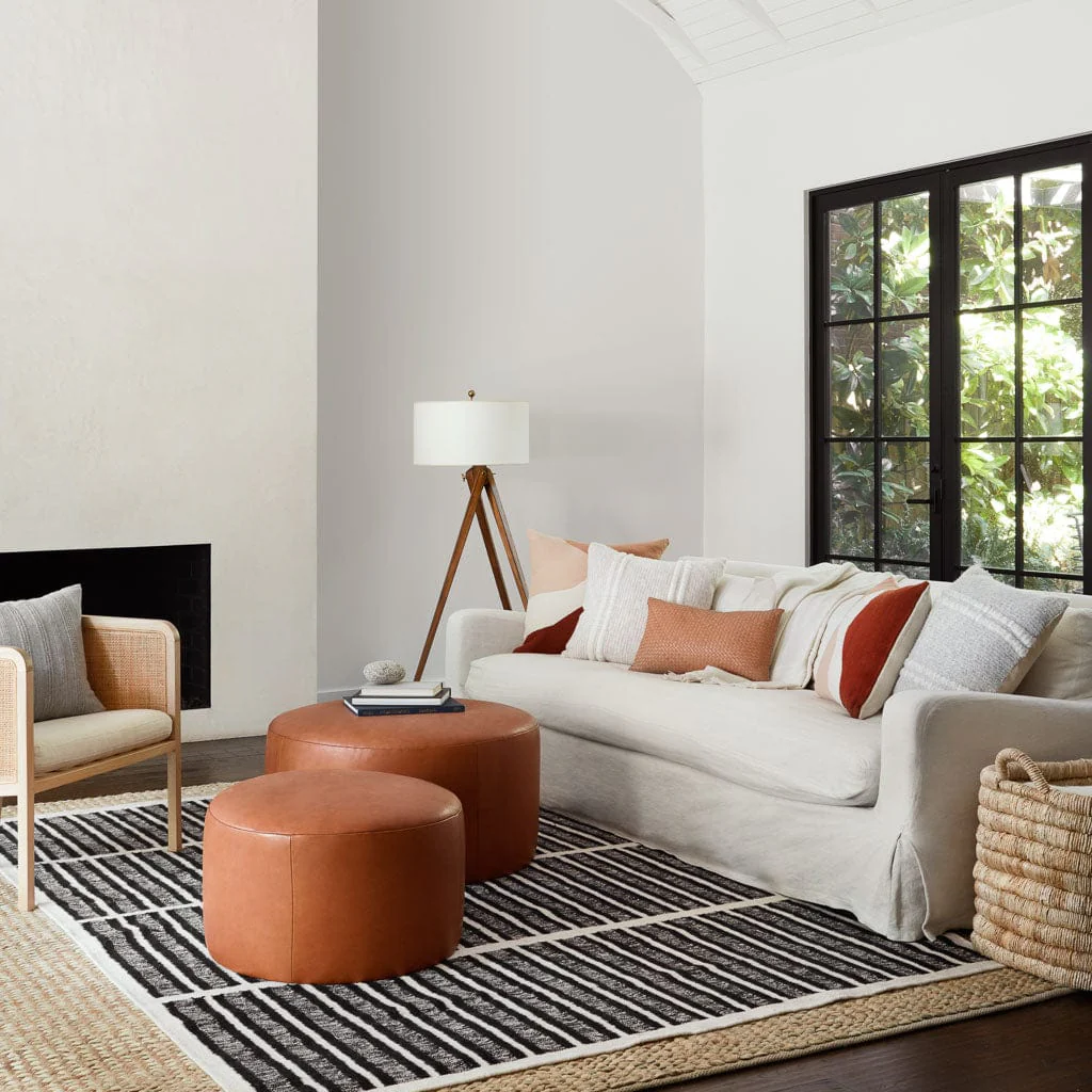 Torres Round Leather Ottoman - Medium & Large - Image 7