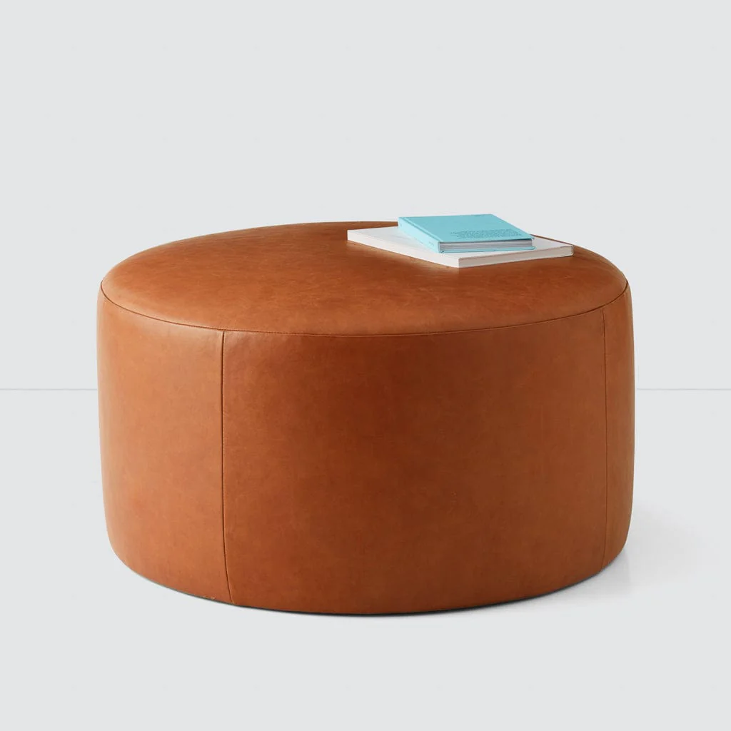 Torres Round Leather Ottoman - Medium & Large - Image 9