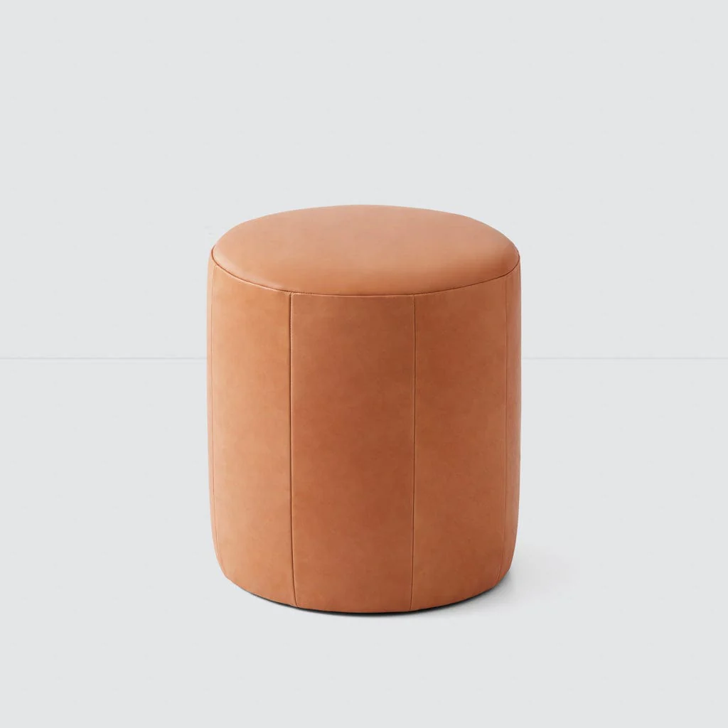 Torres Round Leather Ottoman - Small - Image 10