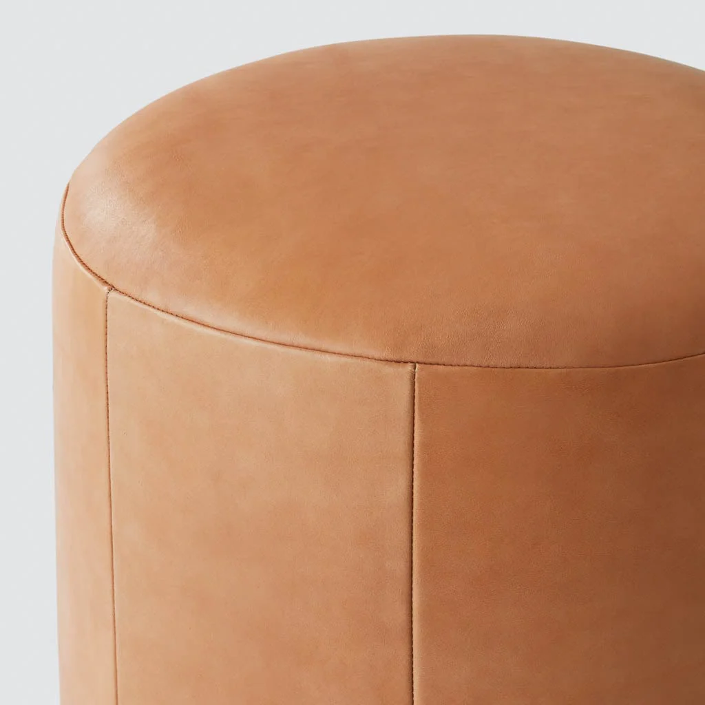 Torres Round Leather Ottoman - Small - Image 11
