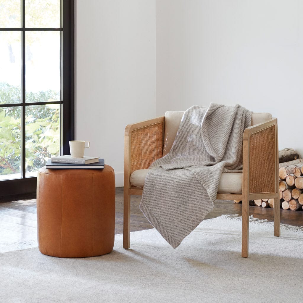 Torres Round Leather Ottoman - Small - Image 3