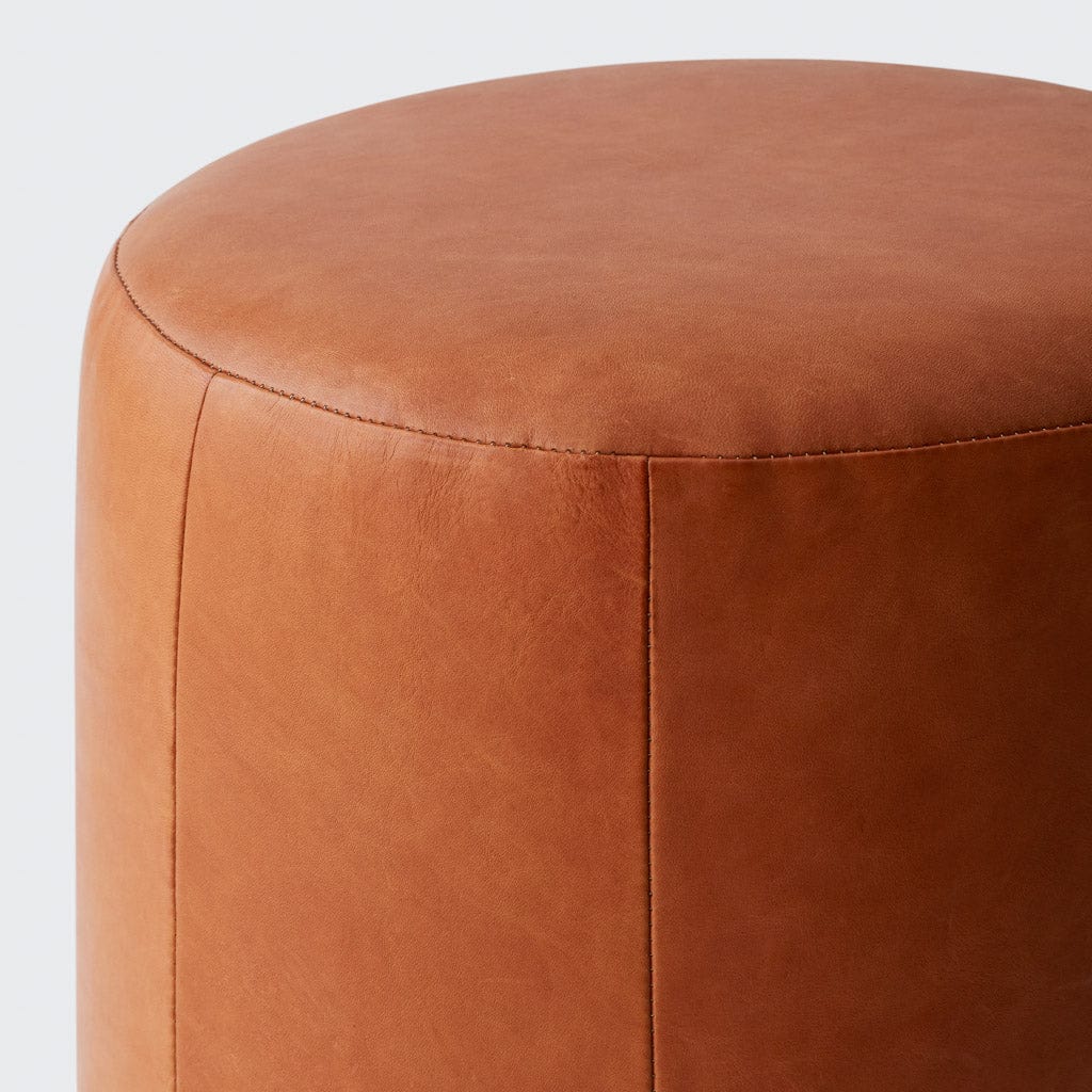 Torres Round Leather Ottoman - Small - Image 9