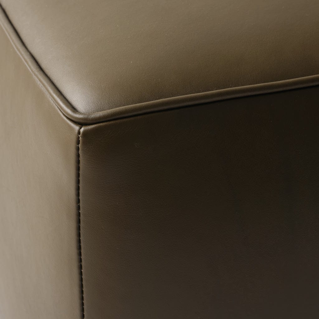 Torres Square Leather Ottoman - Small - Image 11