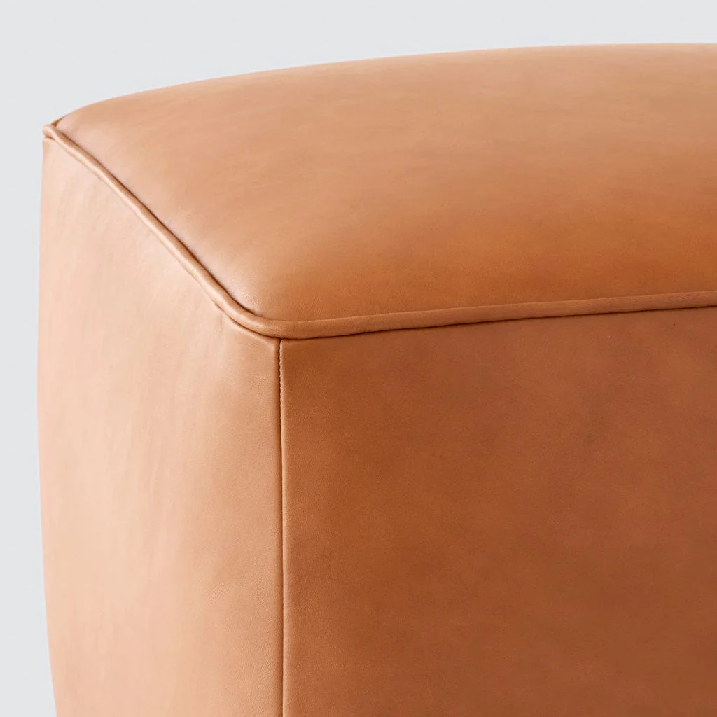 Torres Square Leather Ottoman - Small - Image 13