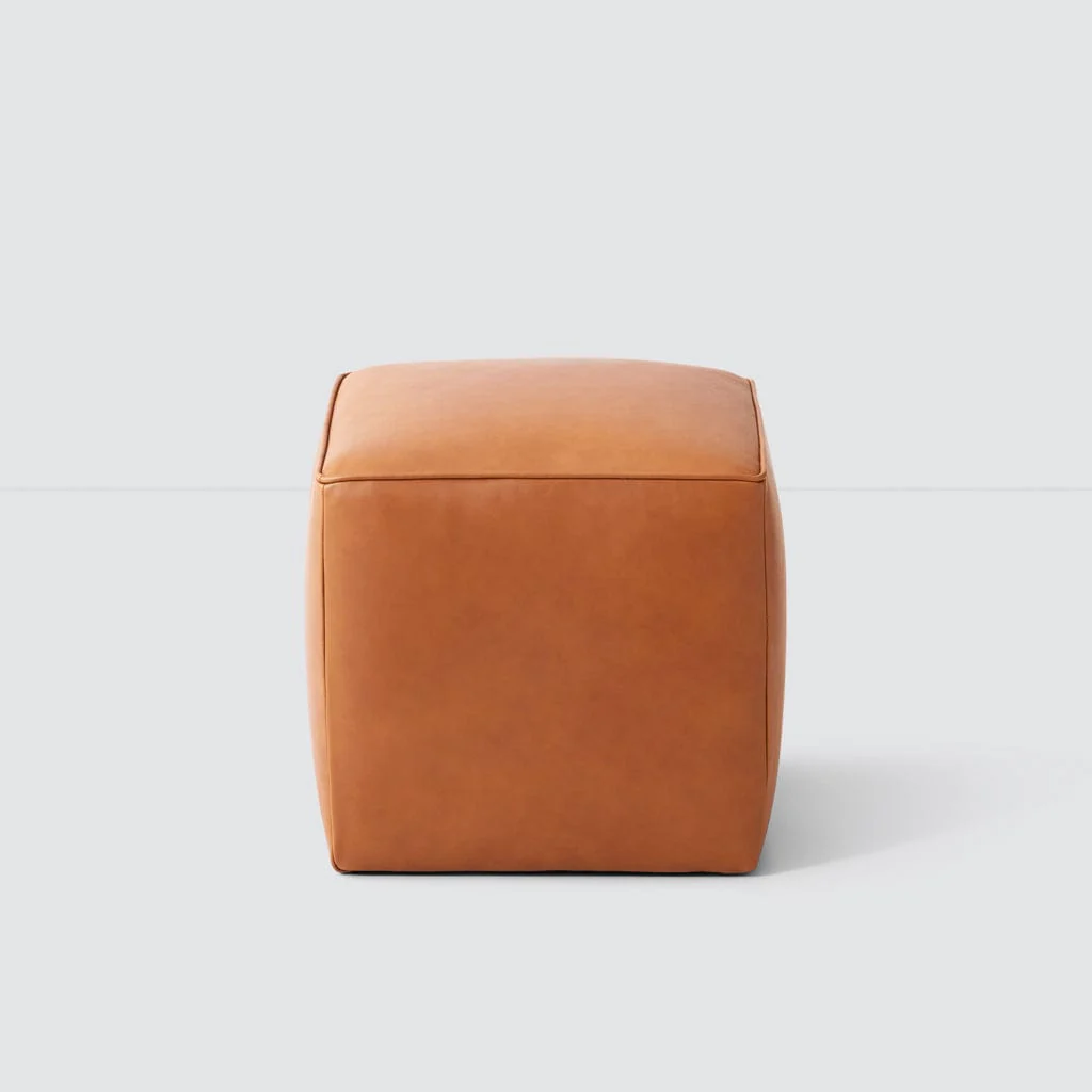 Torres Square Leather Ottoman - Small - Image 14