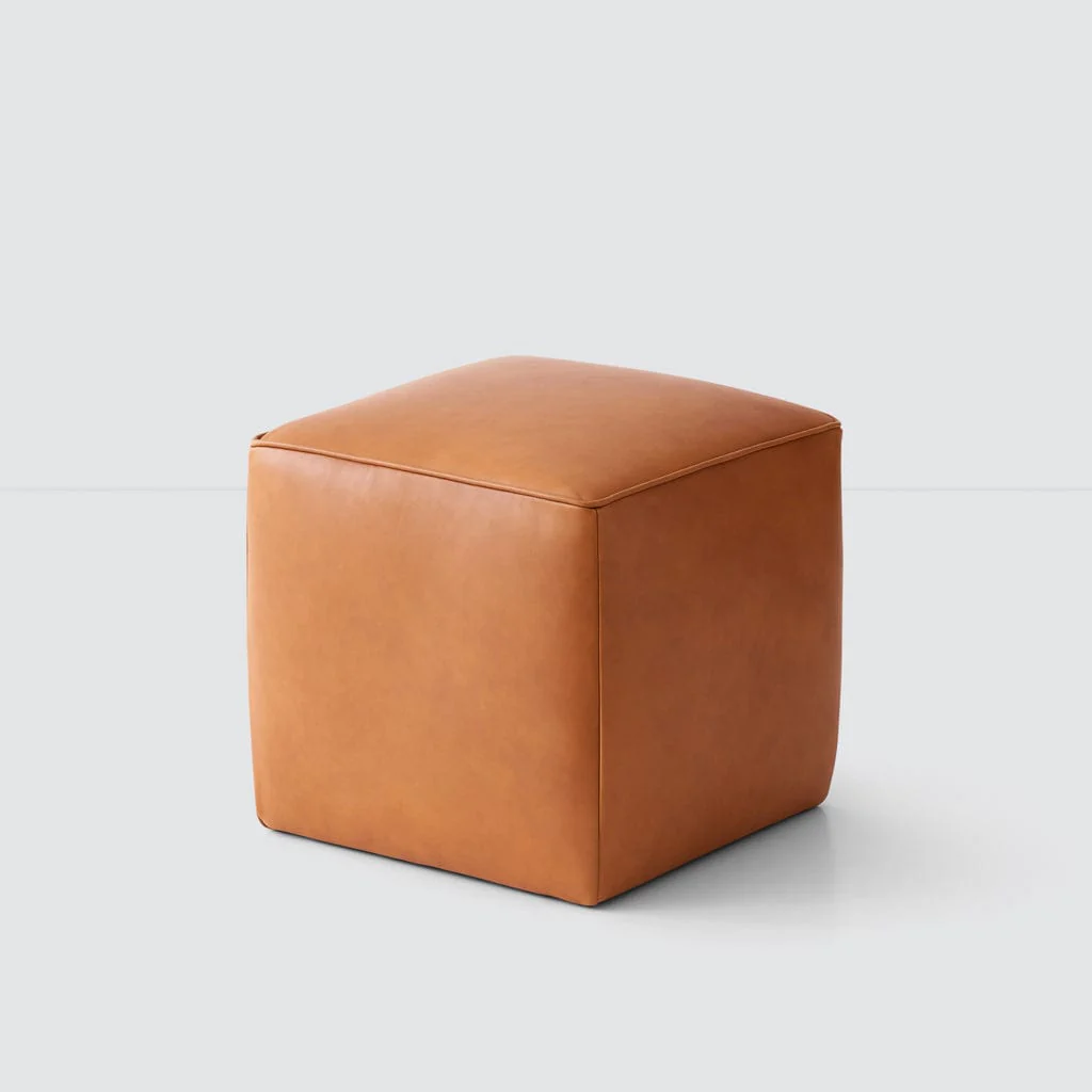 Torres Square Leather Ottoman - Small - Image 16