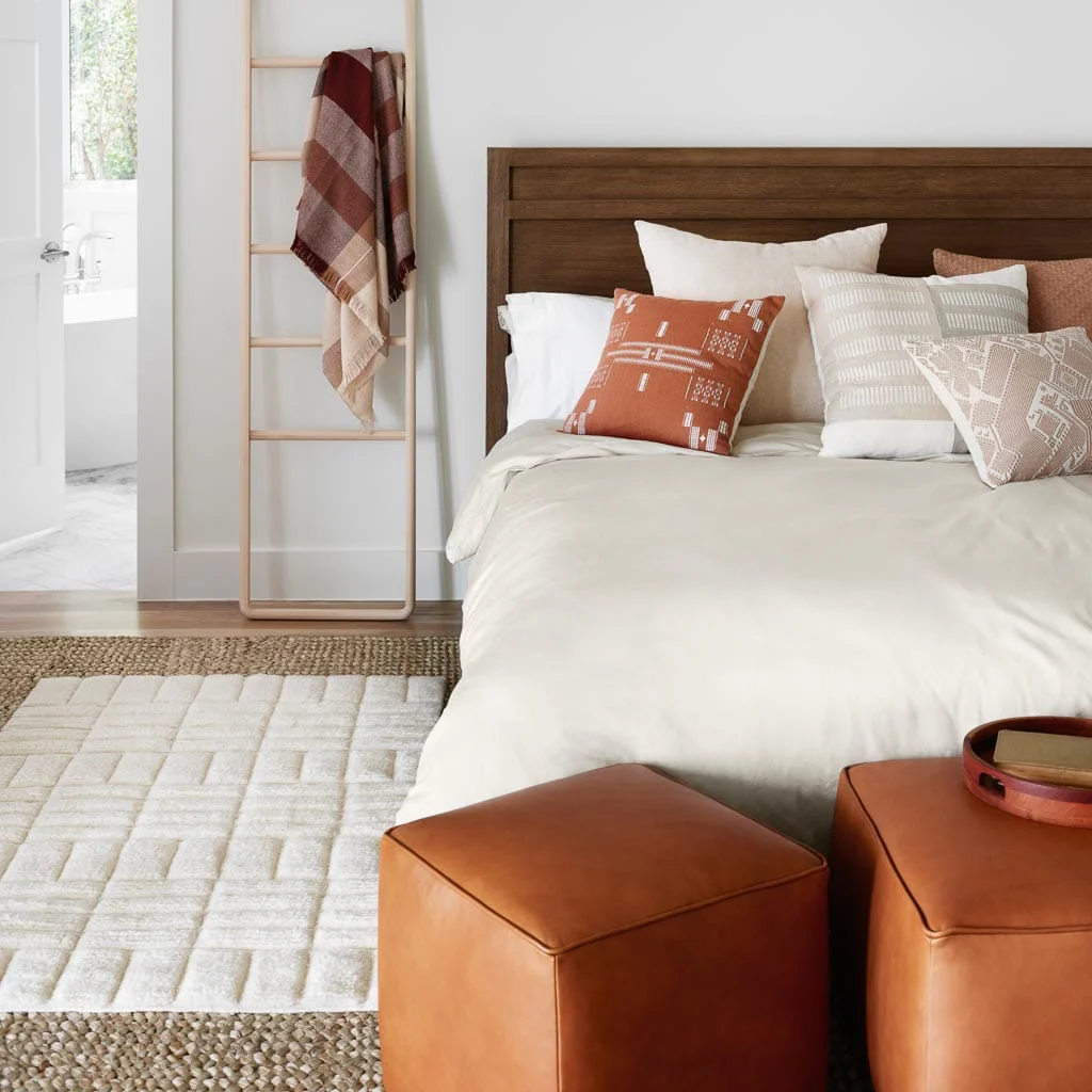 Torres Square Leather Ottoman - Small - Image 3