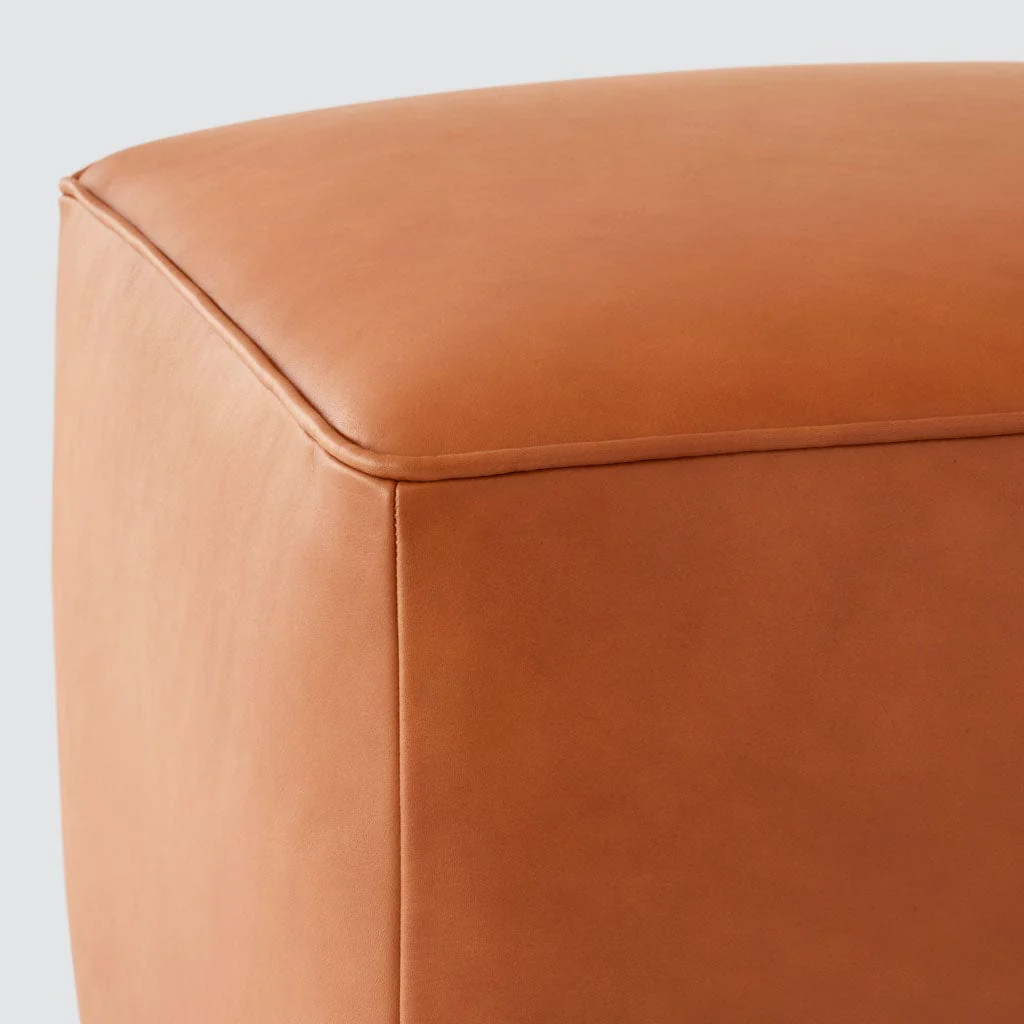 Torres Square Leather Ottoman - Small - Image 4