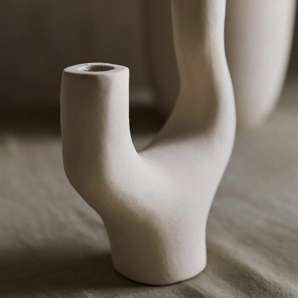 Vida Ceramic Candle Holders - Set of 2 - Image 10