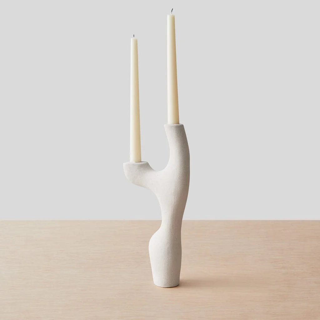 Vida Ceramic Candle Holders - Set of 2 - Image 4