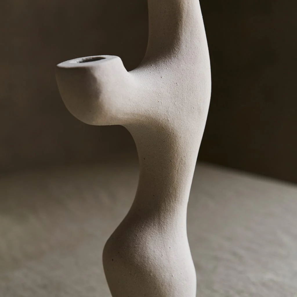 Vida Ceramic Candle Holders - Set of 2 - Image 9